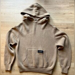 Tan YoungLA Knit Hoodie, Size XL